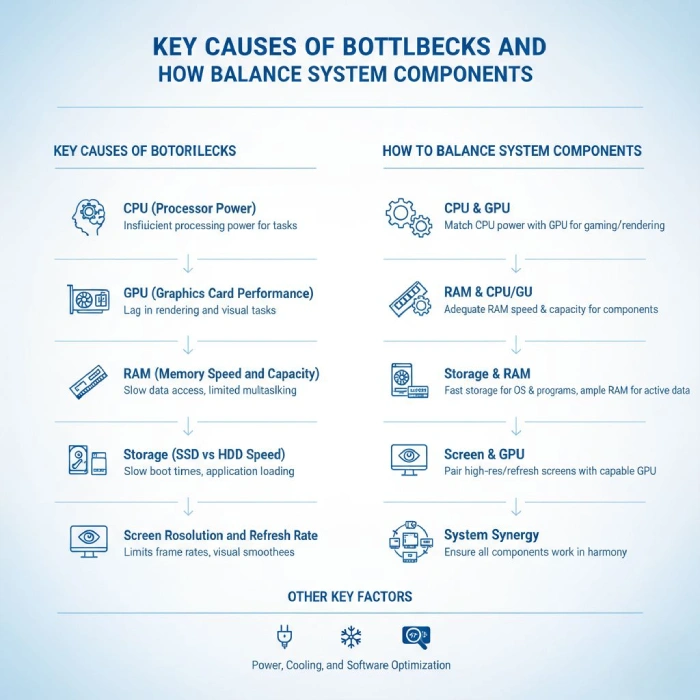 Key Causes of Bottlenecks and How to Balance System Infopgraphic