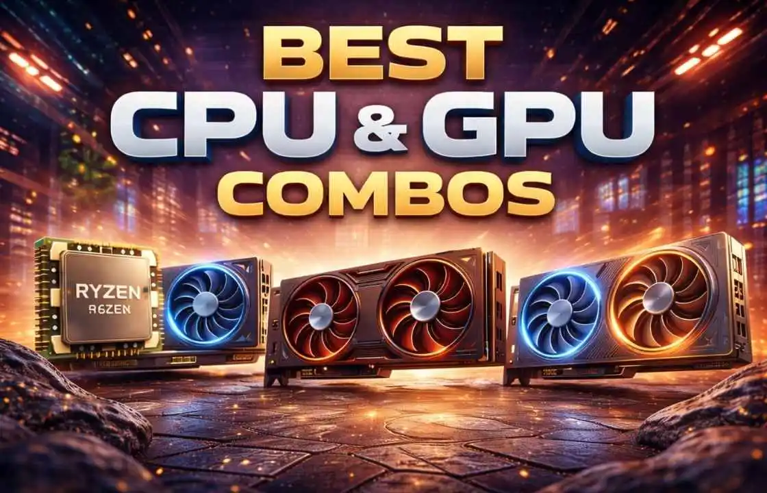 Gaming-focused thumbnail showing powerful CPU and GPU combos designed for high-performance PC gaming builds